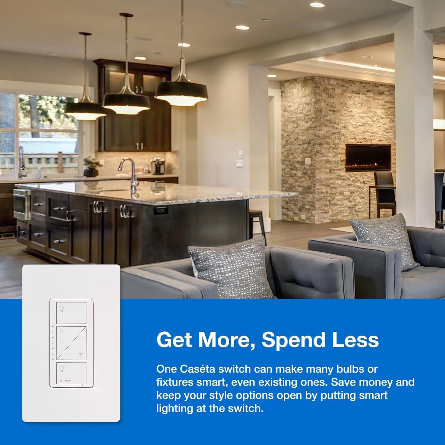 Lutron Caseta WiZ Smart Dimmer Switch