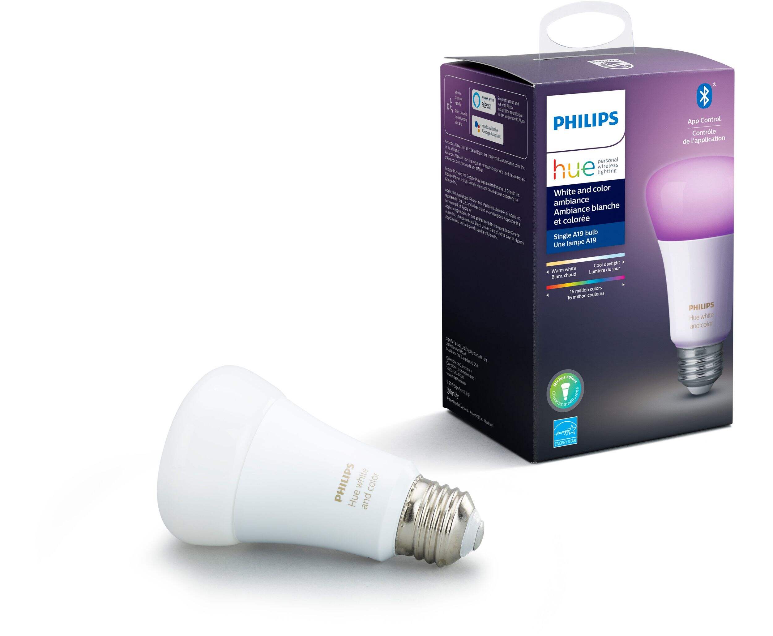 Philips Hue A19 LED Smart Bulb